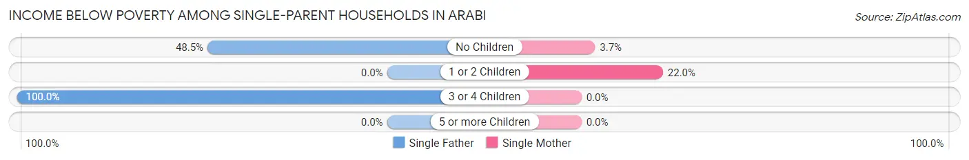 Income Below Poverty Among Single-Parent Households in Arabi