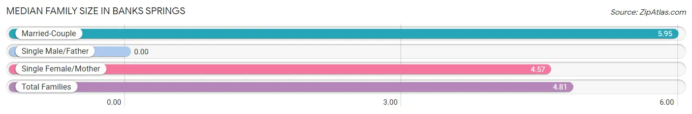 Median Family Size in Banks Springs