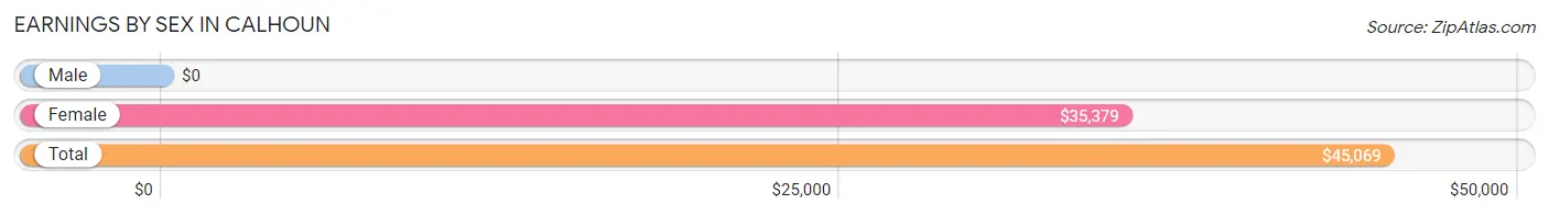 Earnings by Sex in Calhoun