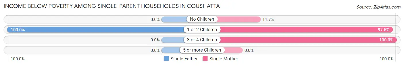 Income Below Poverty Among Single-Parent Households in Coushatta