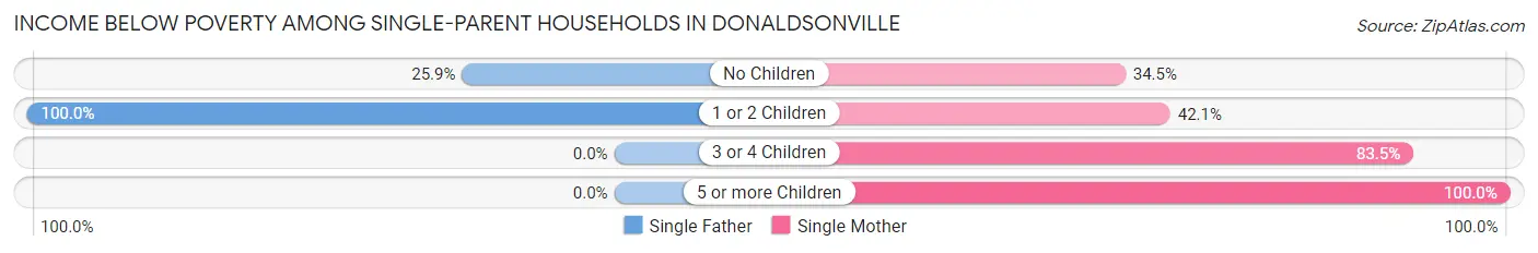 Income Below Poverty Among Single-Parent Households in Donaldsonville
