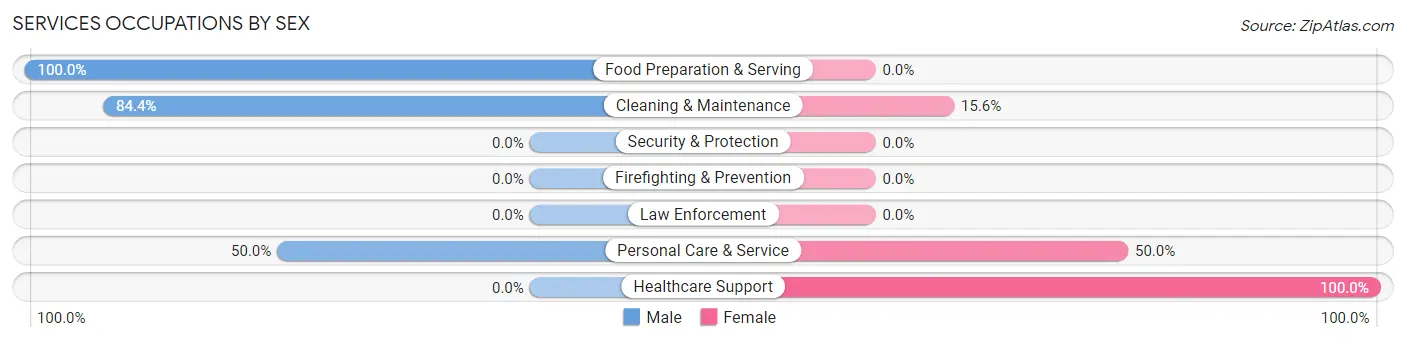 Services Occupations by Sex in Duson
