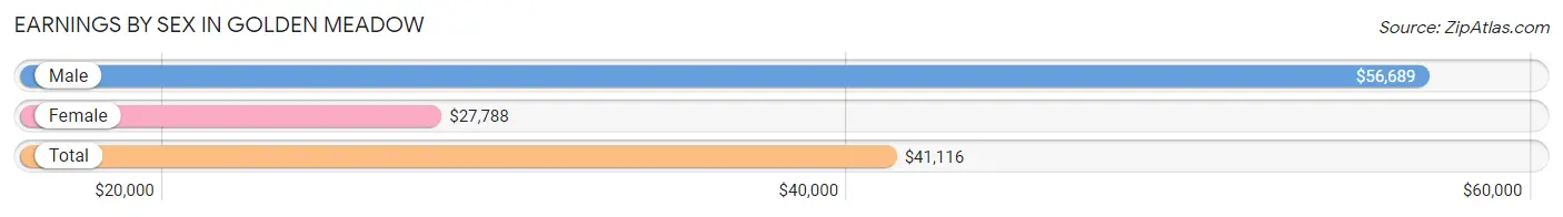 Earnings by Sex in Golden Meadow