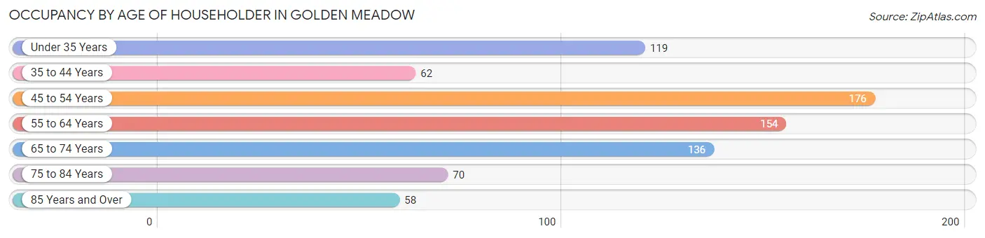 Occupancy by Age of Householder in Golden Meadow