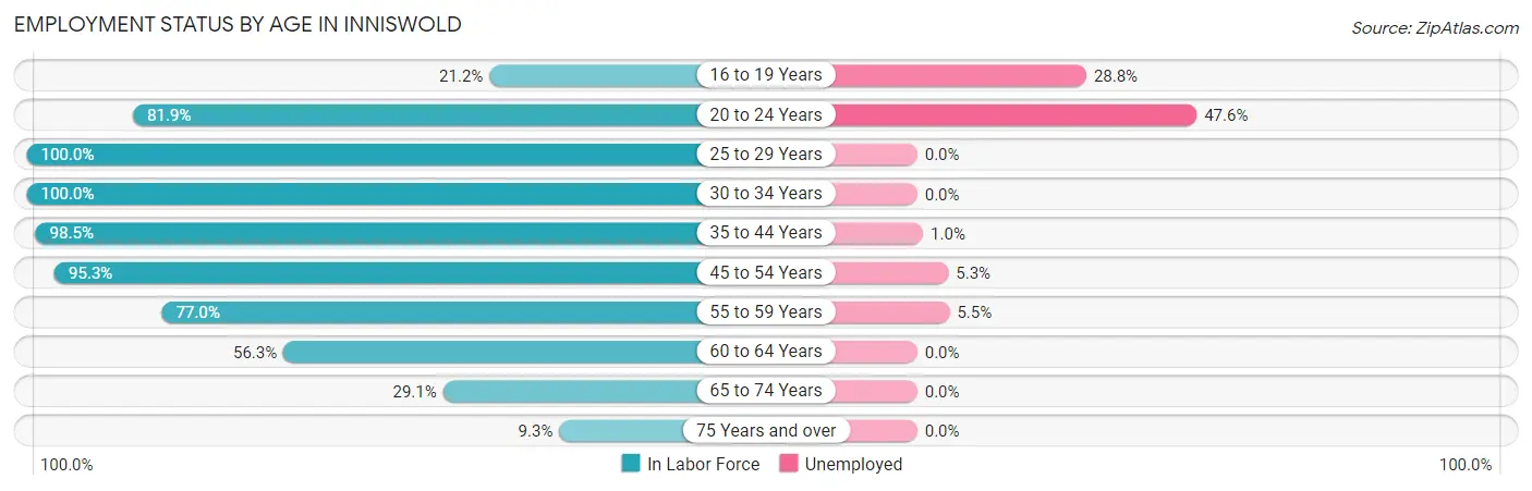 Employment Status by Age in Inniswold