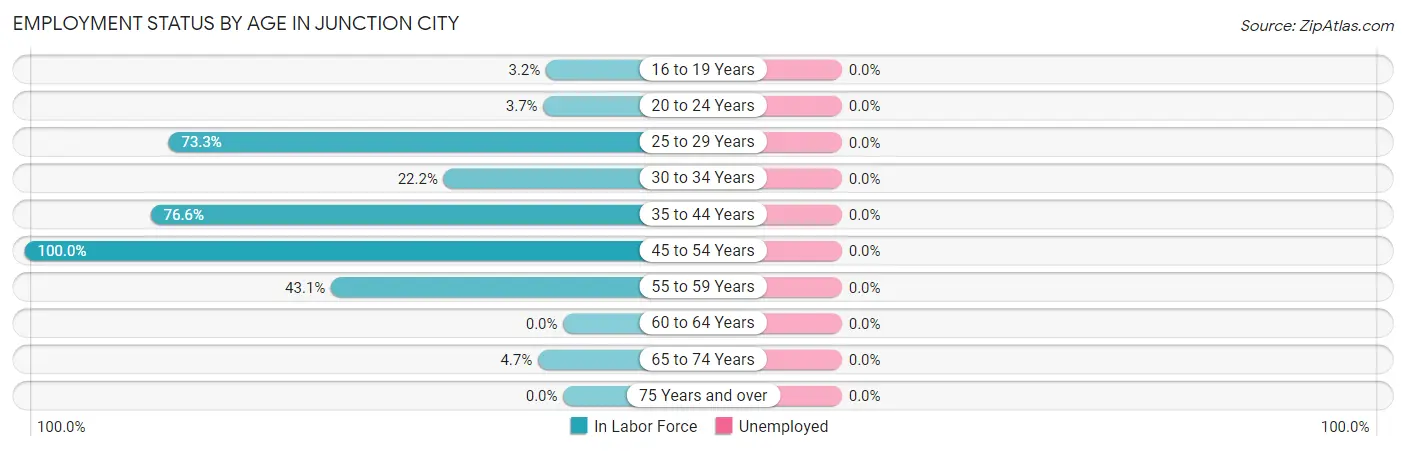 Employment Status by Age in Junction City