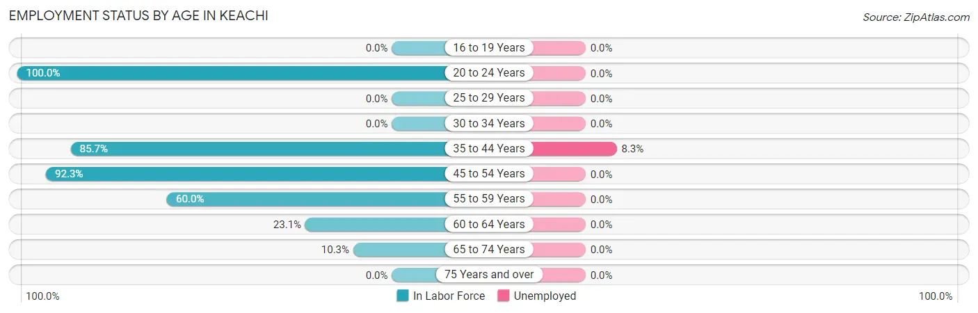 Employment Status by Age in Keachi