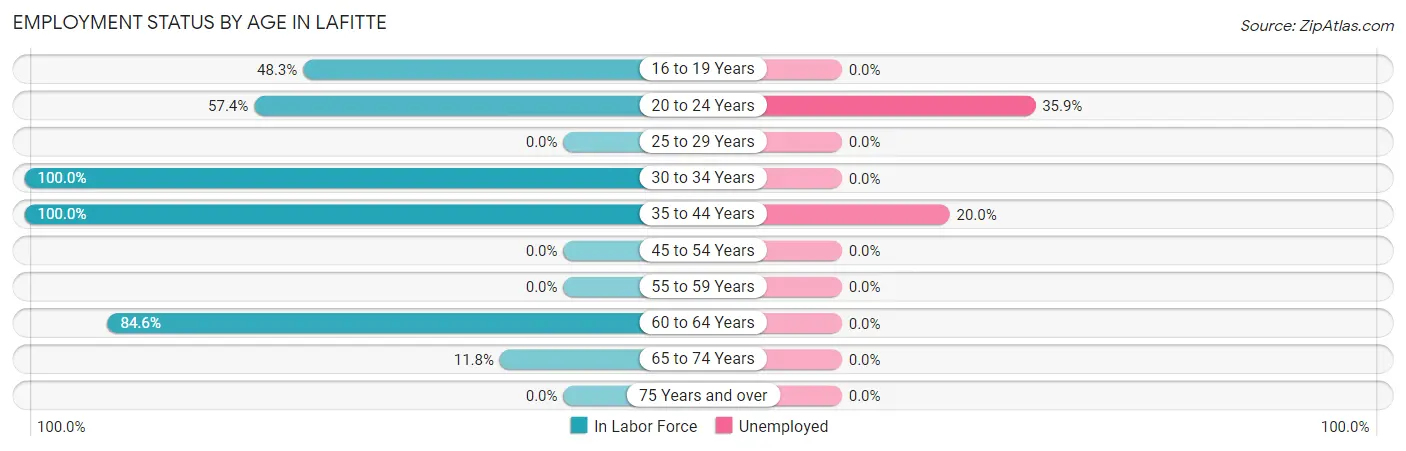 Employment Status by Age in Lafitte