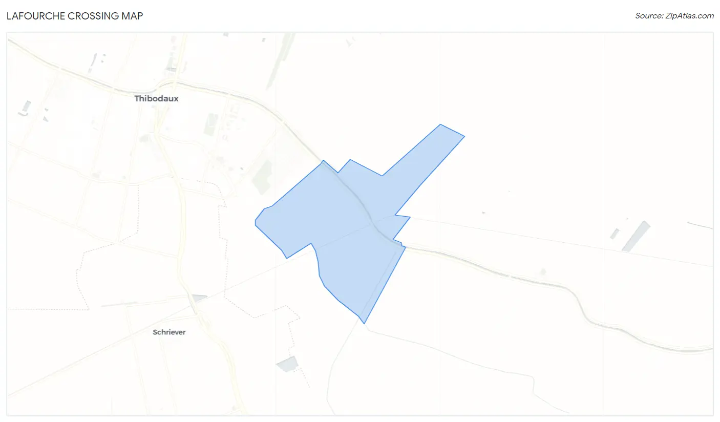 Lafourche Crossing Map