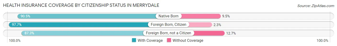 Health Insurance Coverage by Citizenship Status in Merrydale