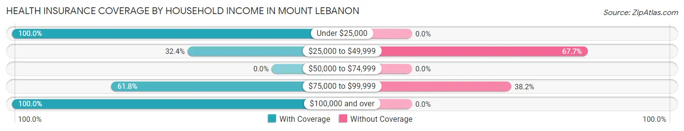 Health Insurance Coverage by Household Income in Mount Lebanon