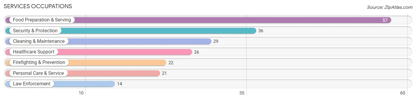 Services Occupations in New Llano