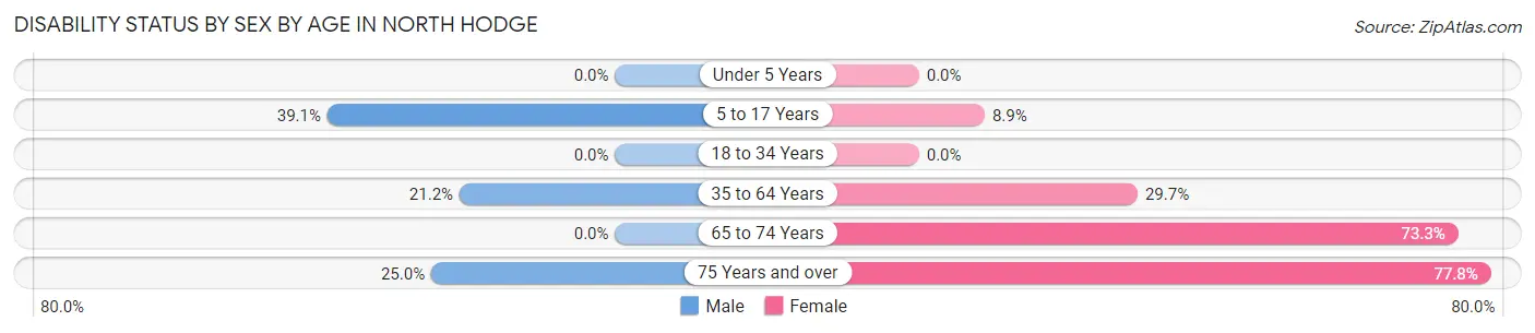 Disability Status by Sex by Age in North Hodge