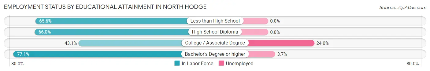 Employment Status by Educational Attainment in North Hodge