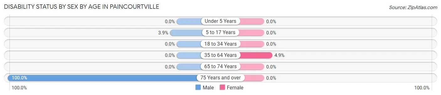 Disability Status by Sex by Age in Paincourtville