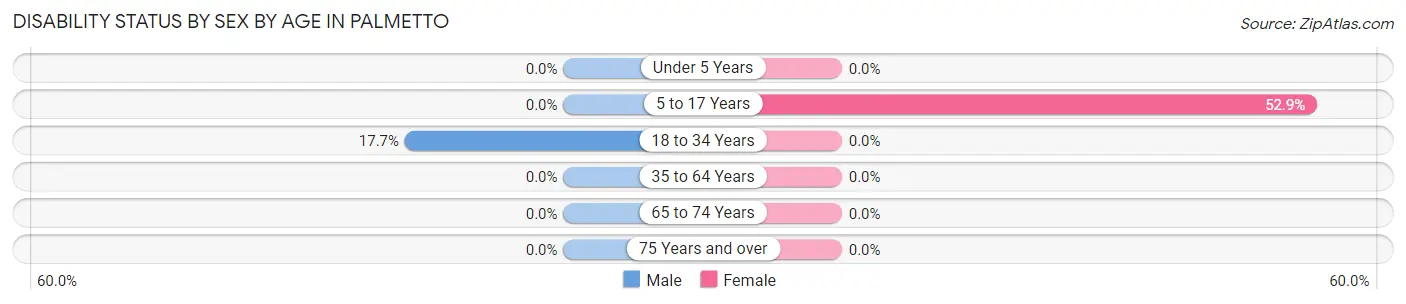 Disability Status by Sex by Age in Palmetto