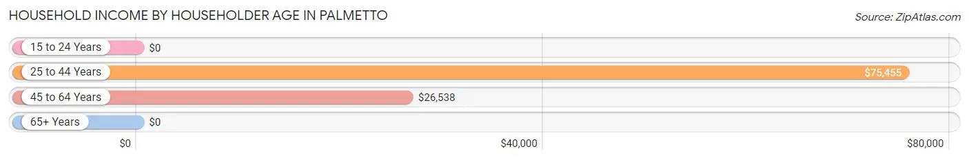 Household Income by Householder Age in Palmetto