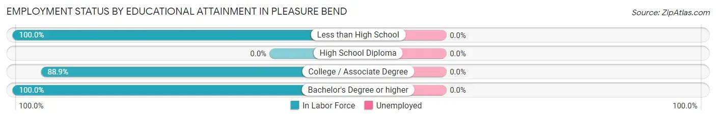 Employment Status by Educational Attainment in Pleasure Bend