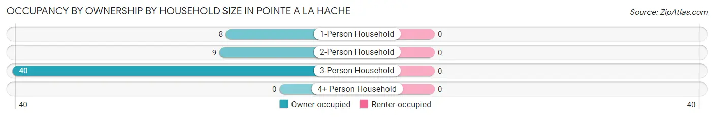 Occupancy by Ownership by Household Size in Pointe A La Hache