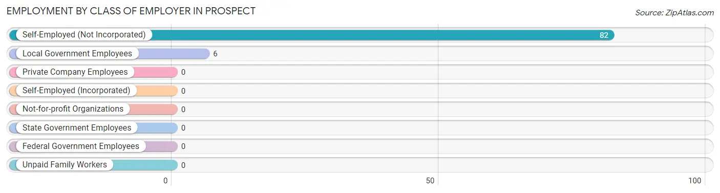 Employment by Class of Employer in Prospect