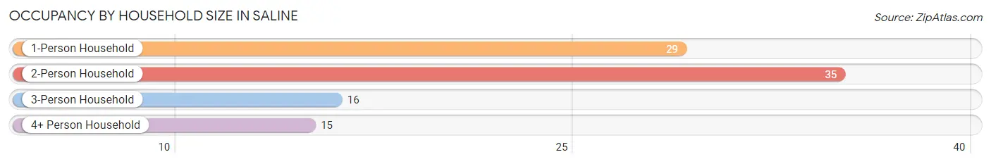 Occupancy by Household Size in Saline