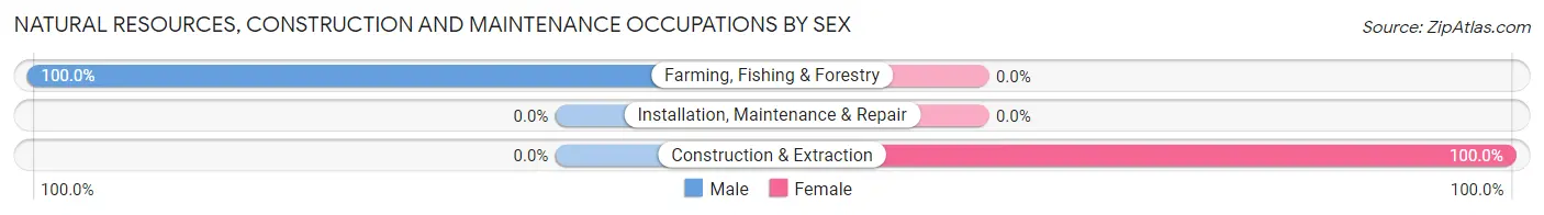 Natural Resources, Construction and Maintenance Occupations by Sex in Spokane