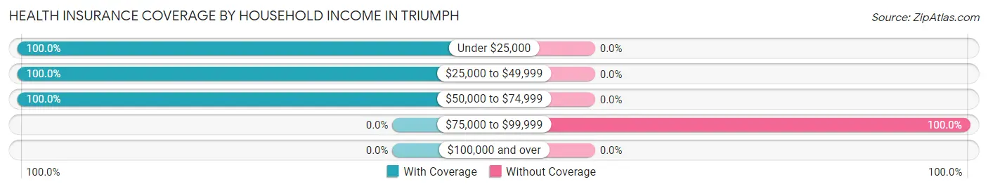 Health Insurance Coverage by Household Income in Triumph