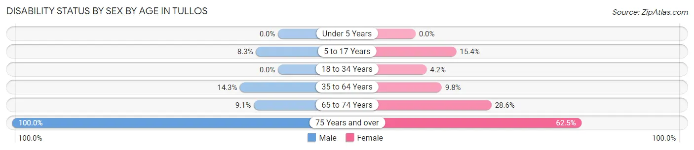 Disability Status by Sex by Age in Tullos