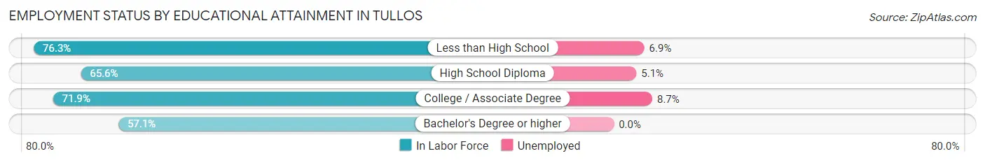 Employment Status by Educational Attainment in Tullos