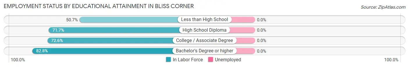 Employment Status by Educational Attainment in Bliss Corner