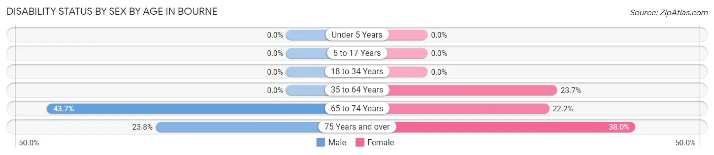 Disability Status by Sex by Age in Bourne