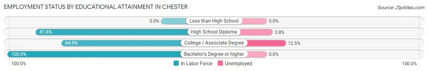 Employment Status by Educational Attainment in Chester