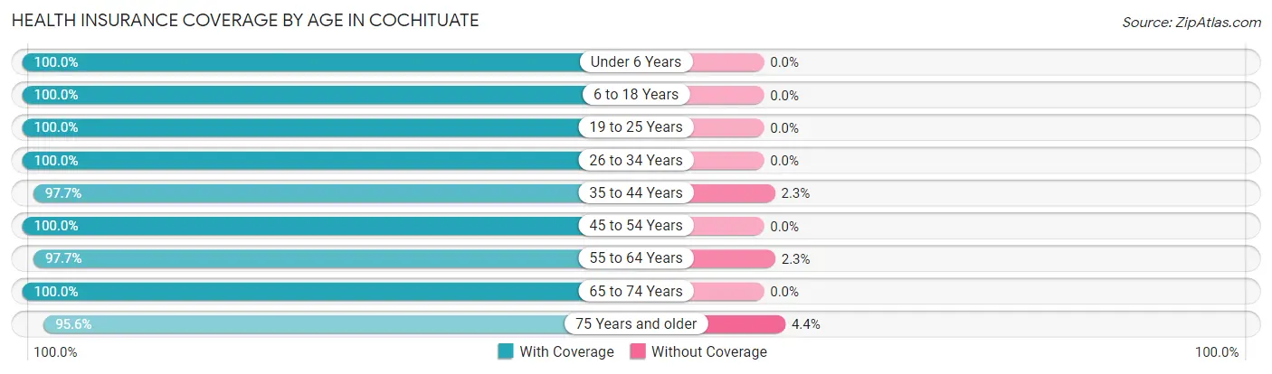 Health Insurance Coverage by Age in Cochituate