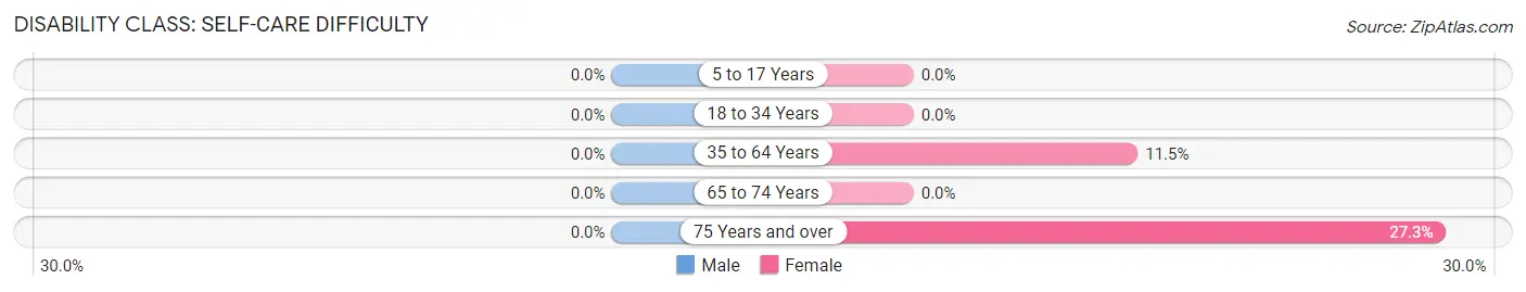 Disability in Lenox: <span>Self-Care Difficulty</span>