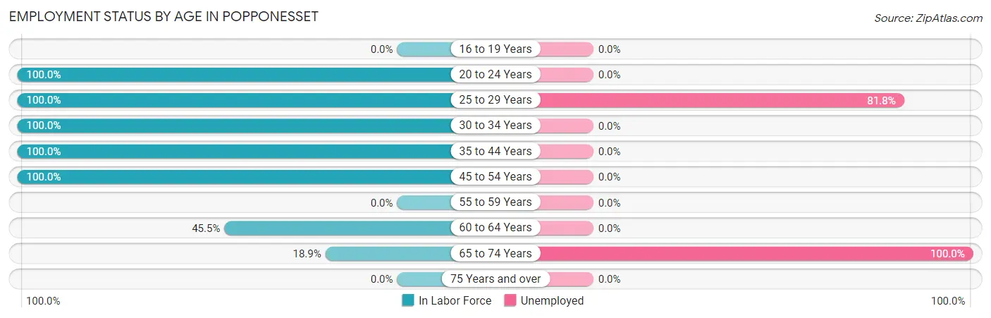 Employment Status by Age in Popponesset