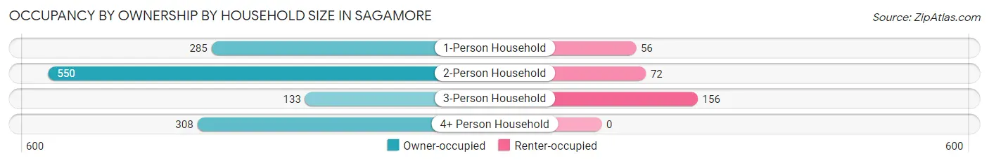 Occupancy by Ownership by Household Size in Sagamore