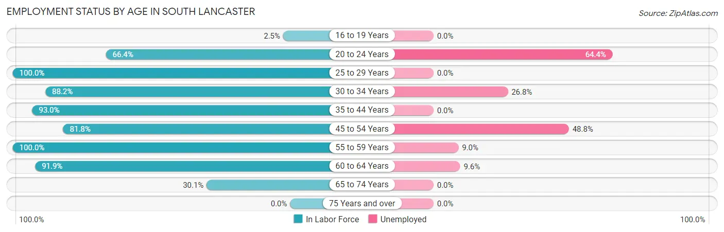 Employment Status by Age in South Lancaster