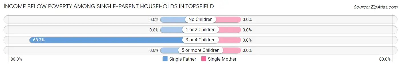 Income Below Poverty Among Single-Parent Households in Topsfield