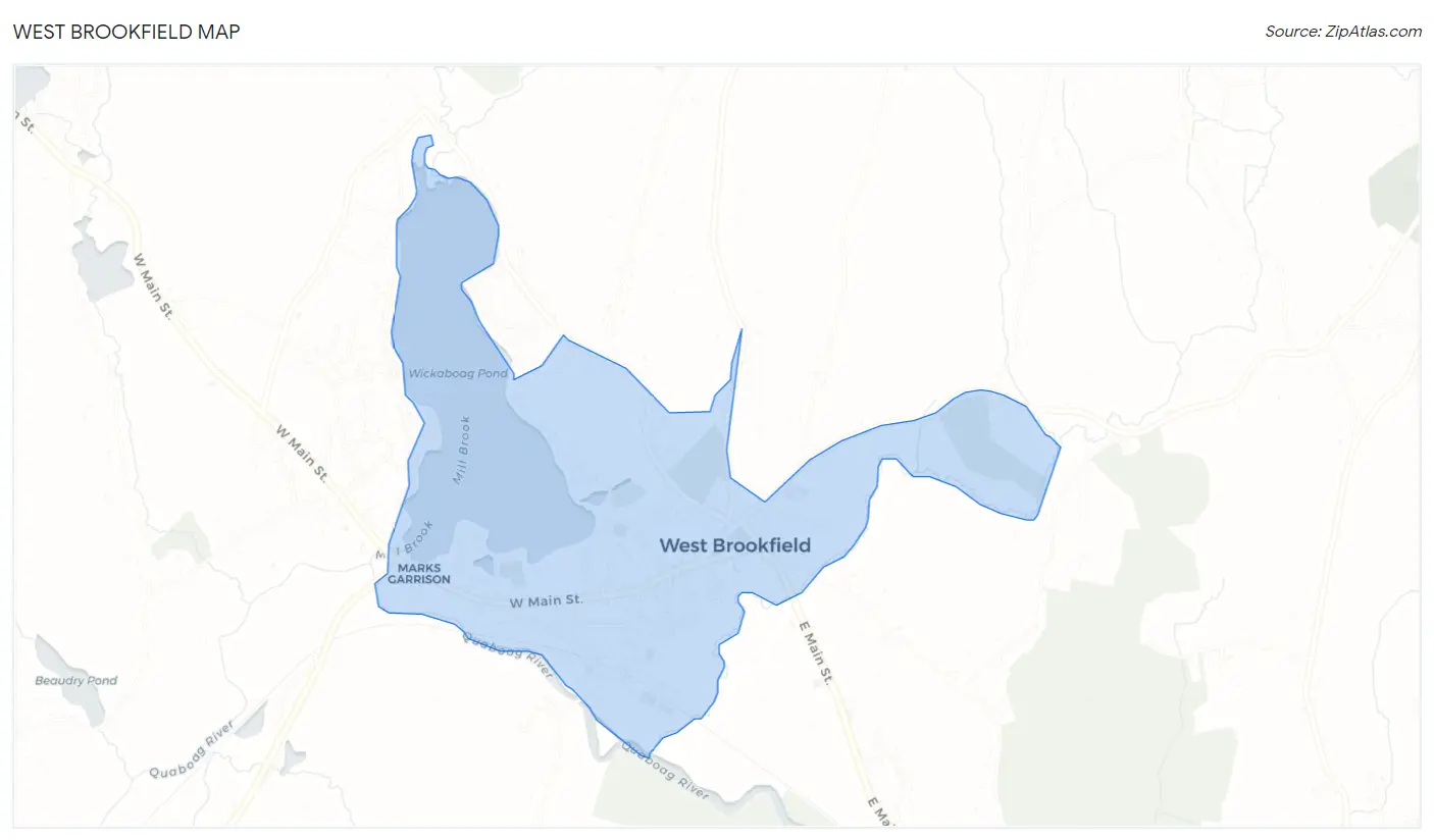 West Brookfield Map