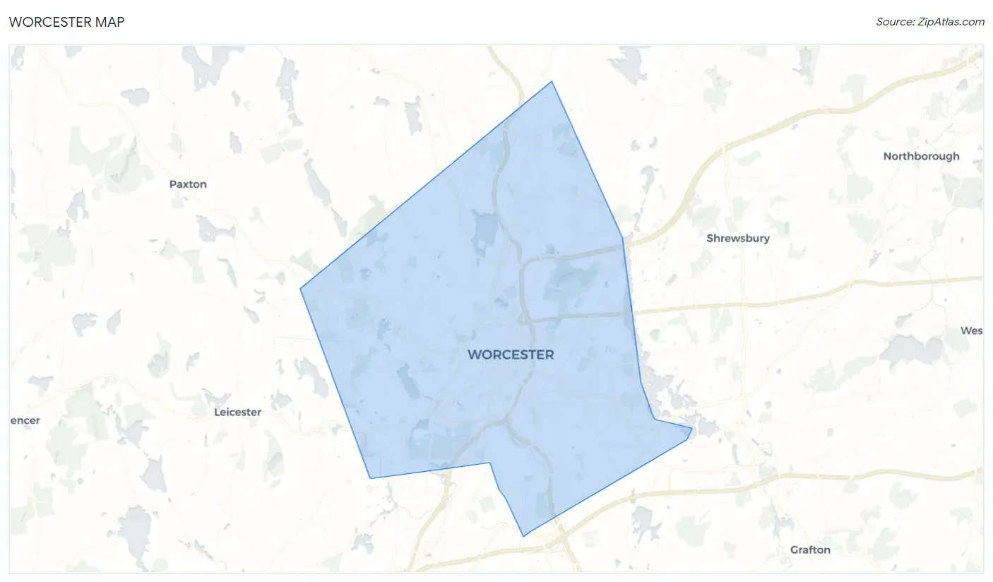 Worcester Map