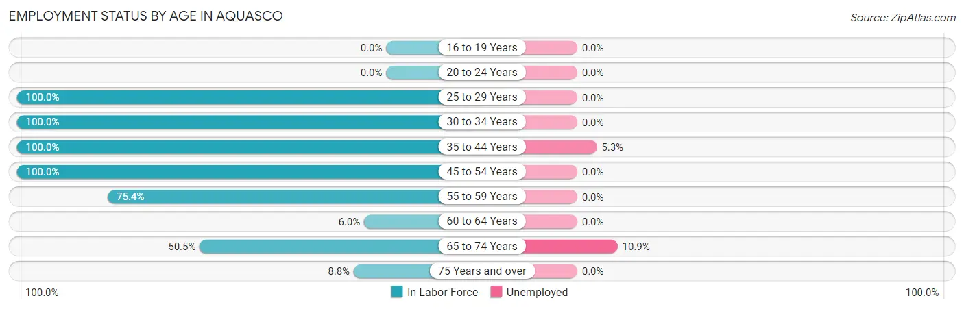 Employment Status by Age in Aquasco