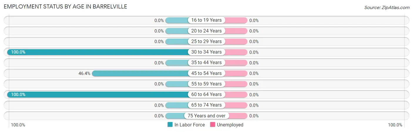 Employment Status by Age in Barrelville