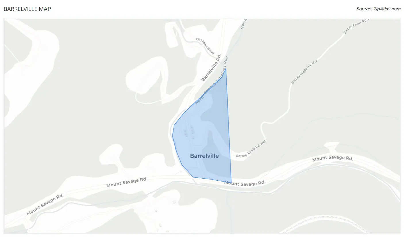 Barrelville Map