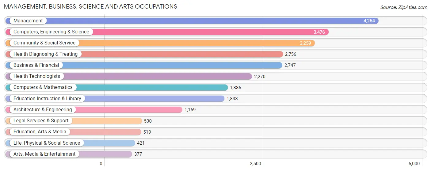 Management, Business, Science and Arts Occupations in Bel Air South