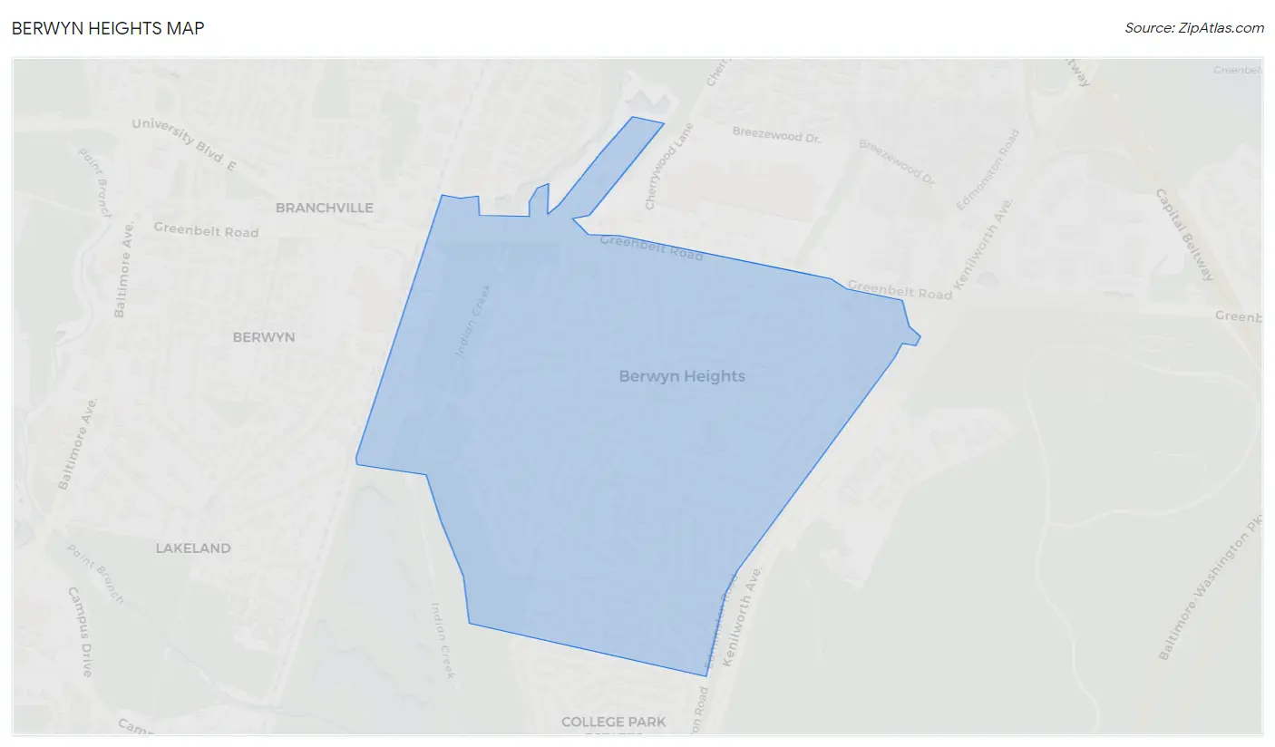 Berwyn Heights Map