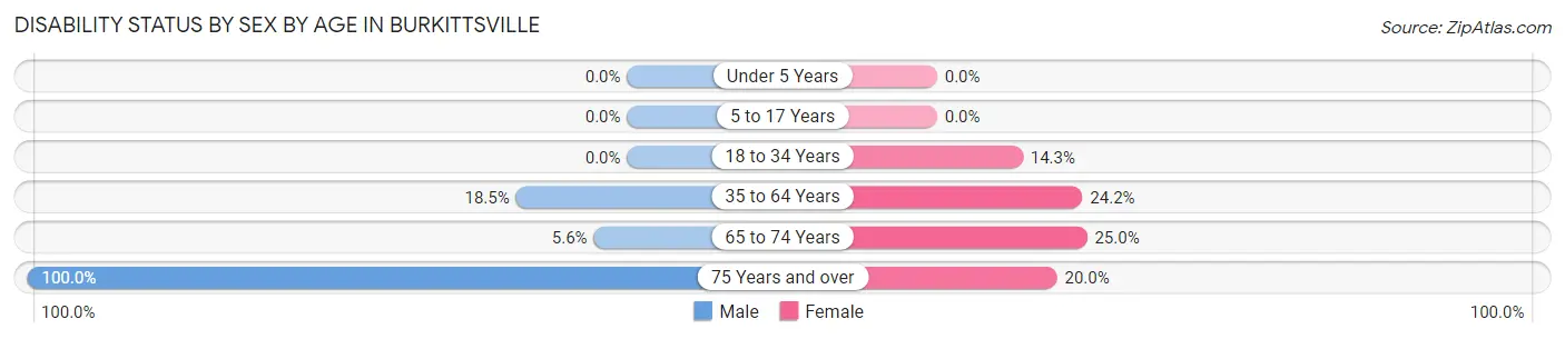 Disability Status by Sex by Age in Burkittsville