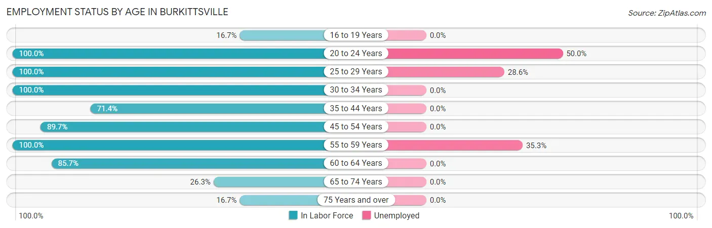 Employment Status by Age in Burkittsville