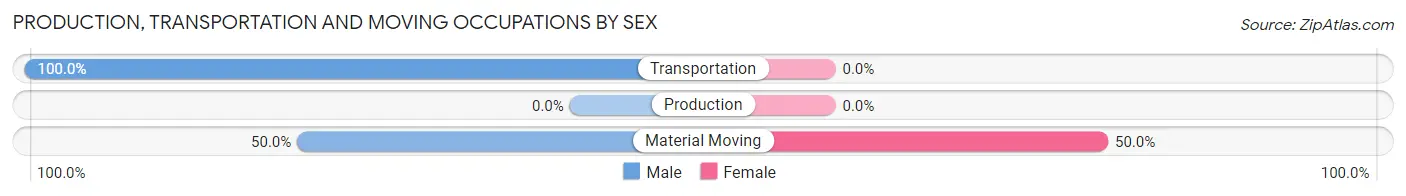 Production, Transportation and Moving Occupations by Sex in Burkittsville