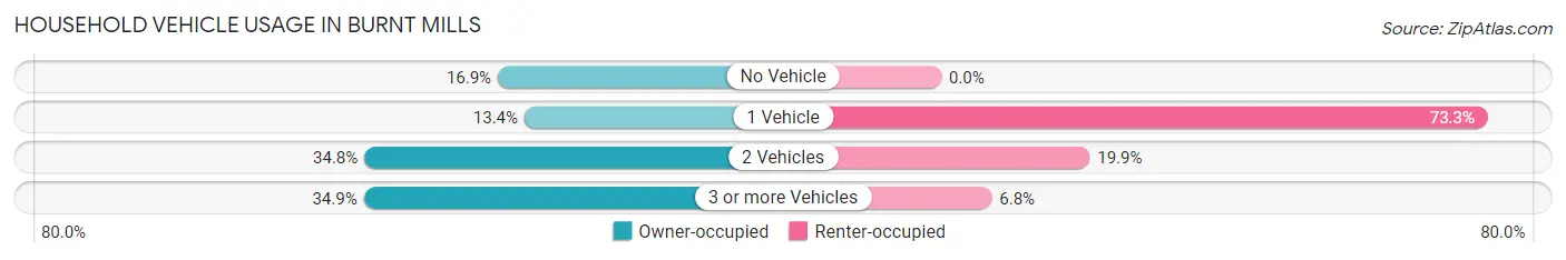 Household Vehicle Usage in Burnt Mills