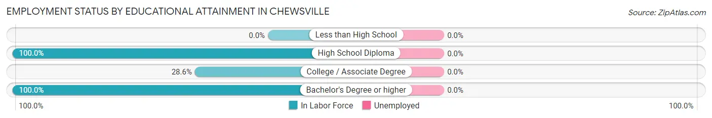 Employment Status by Educational Attainment in Chewsville